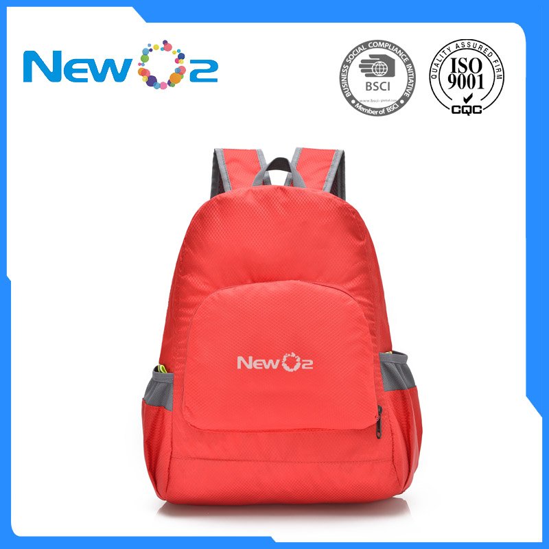 Wholesale Waterproof Cheaper Small Quantities Custom Logo Lightweight Nylon Daypack Foldable Shopping Backpack Bag