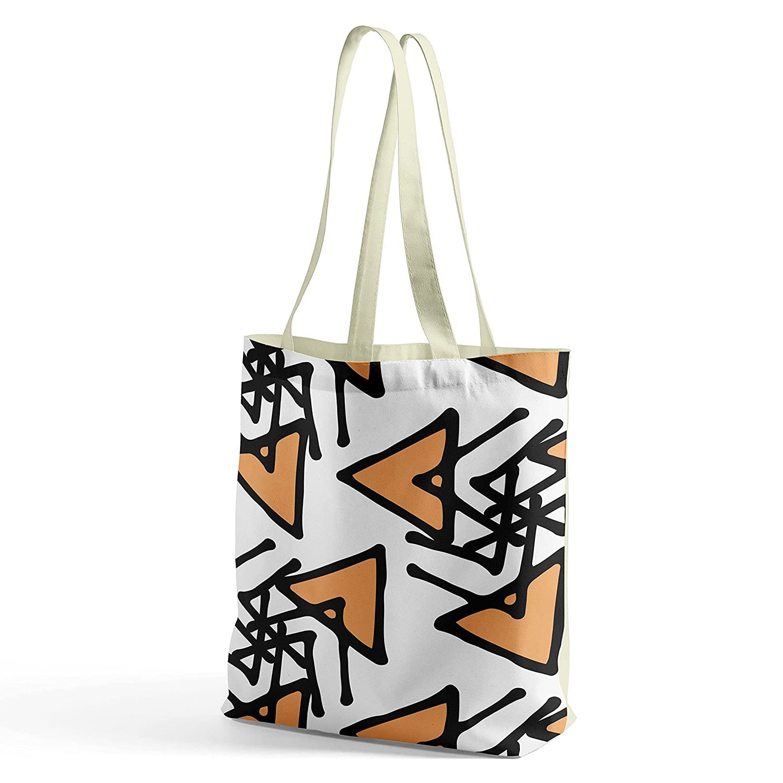 Customized Colorful Cotton Canvas Bags Reusable Shopping Bags Large Capacity Durable Painted Tote Cotton Bags