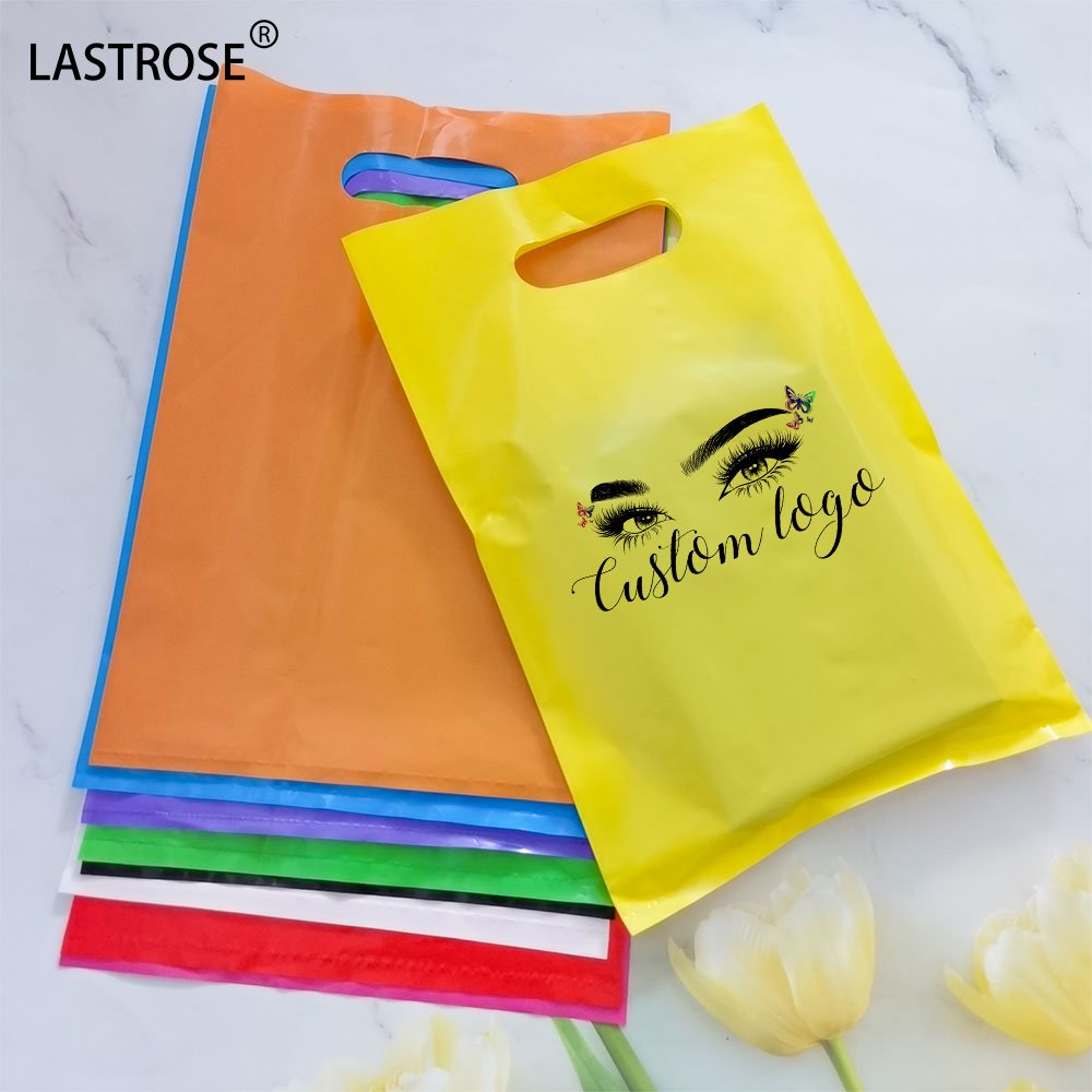 Hot selling OEM Retail Shopping Small Plastic Bags recyclable plastic packaging bag women clothes bags with handle