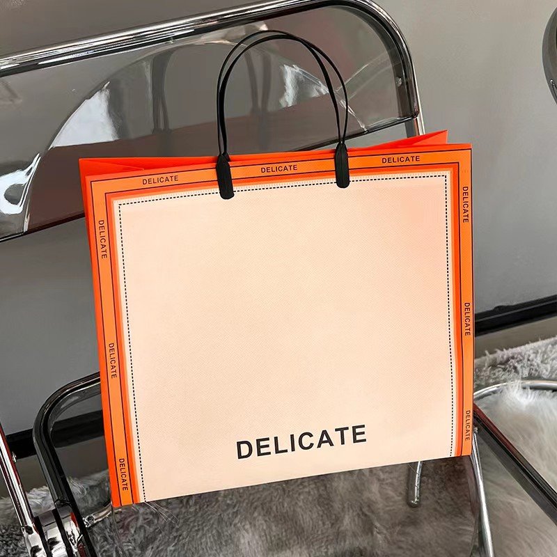 Hot Selling Promotional Logo Printed Foldable Reusable Shopping Tote Non Woven Bag With Handle 47*36*10cm