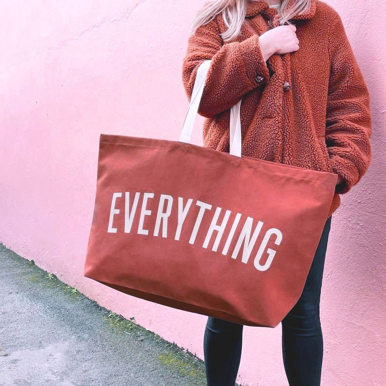 Oversized tote bags with custom printed logo large fashion reusable canvas tote shopping big recycled beach bag