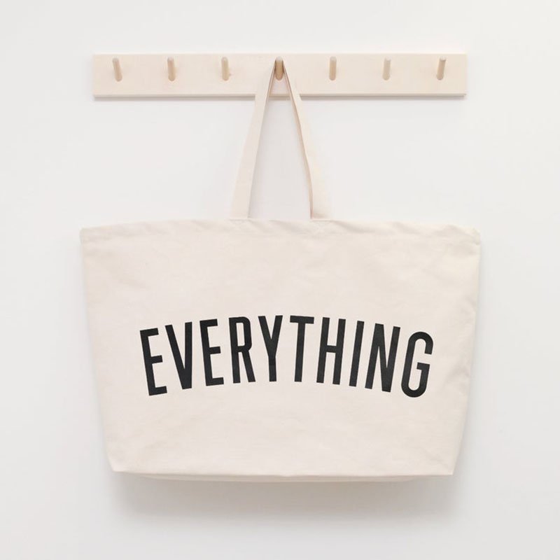 Oversized tote bags with custom printed logo large fashion reusable canvas tote shopping big recycled beach bag