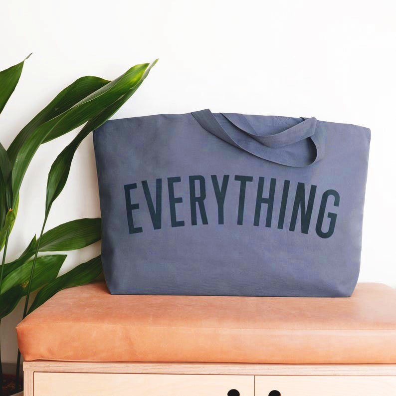 Oversized tote bags with custom printed logo large fashion reusable canvas tote shopping big recycled beach bag