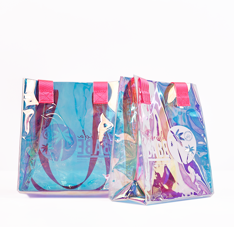Custom Clear Tote Bags Waterproof PVC Transparent Plastic Bag Shopper Fashion Portable Shopping Bag
