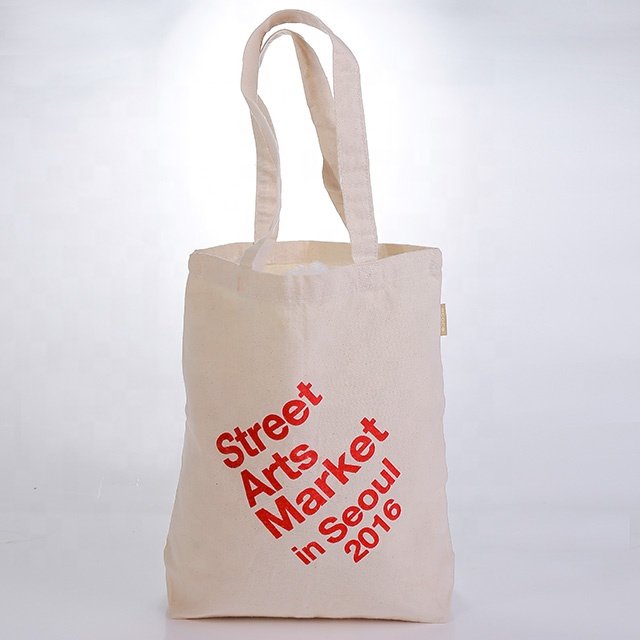 Eco-Friendly Custom Logo Printed Cotton Canvas Tote Bag for Shopping Gift or Shoe Storage