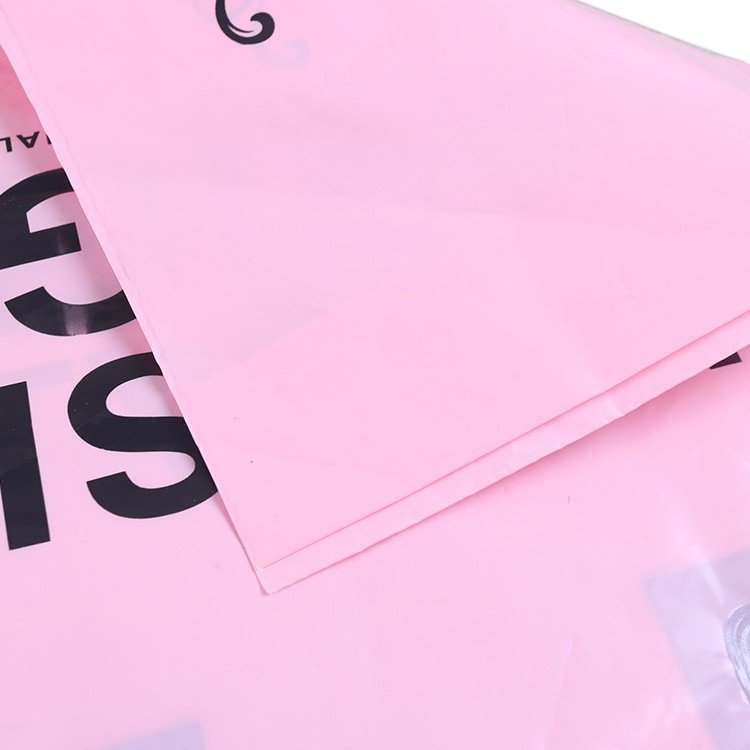 custom LOGO HDPE/PE clothing plastic shopping bags with handles