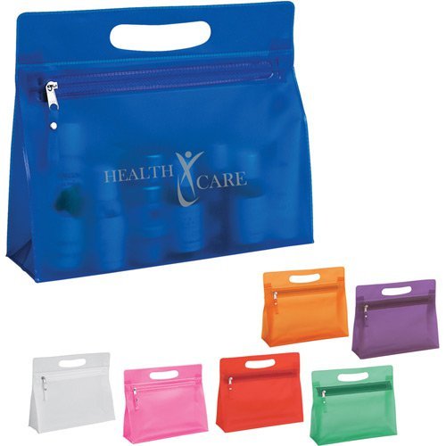 cosmetic color transparent heat sea pvc bag