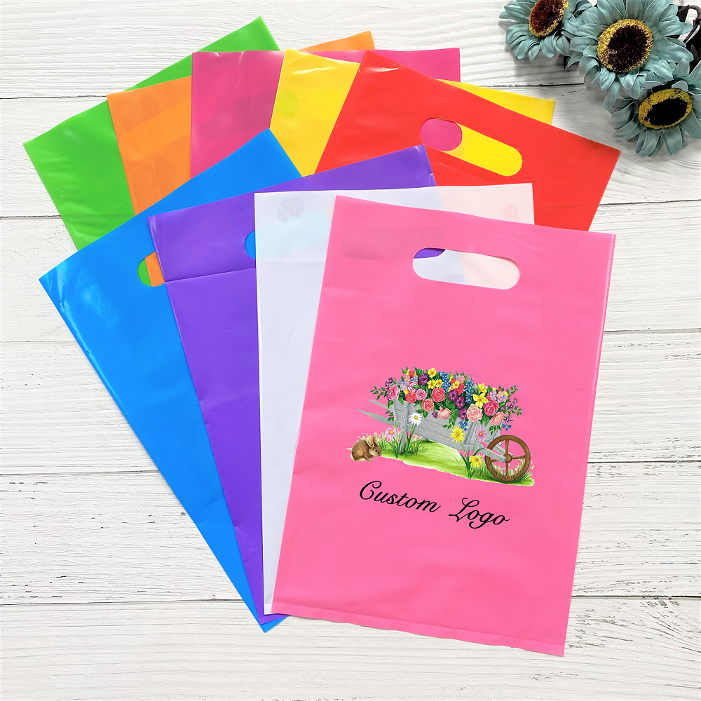 wholesale high quality cheap plastic packaging gift wrapping plastic bag shopping bag for gift and clothing