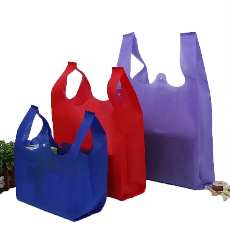 Wholesale promotional customized print shopping bag non woven recyclable bag