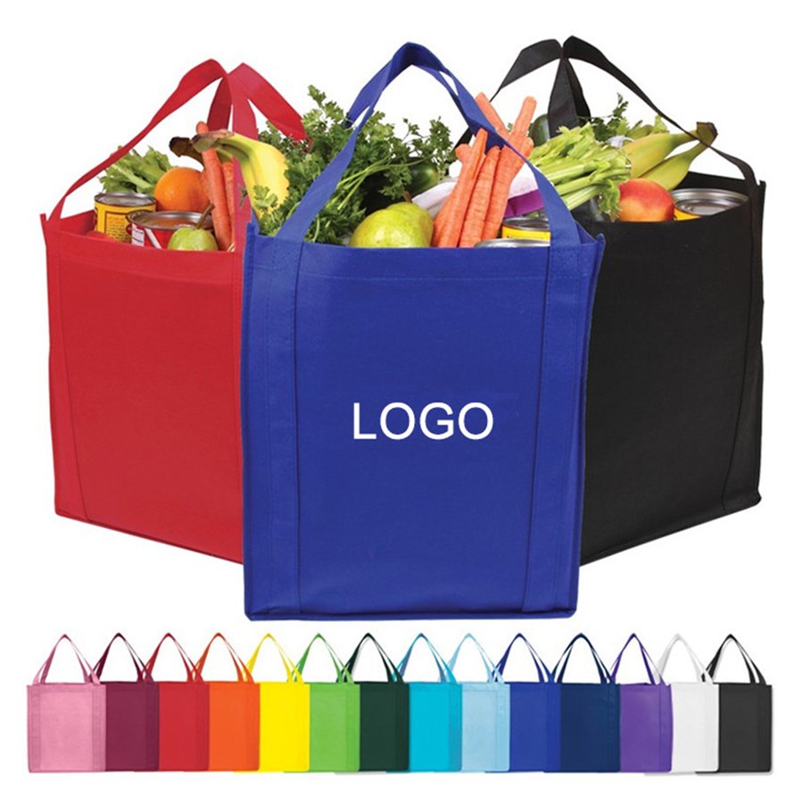 Customs Recycled Logo Printed eco friendly Tote Bag Promotional Shopping Non Woven bag shopping recyclable Non-Woven Fabric Bag