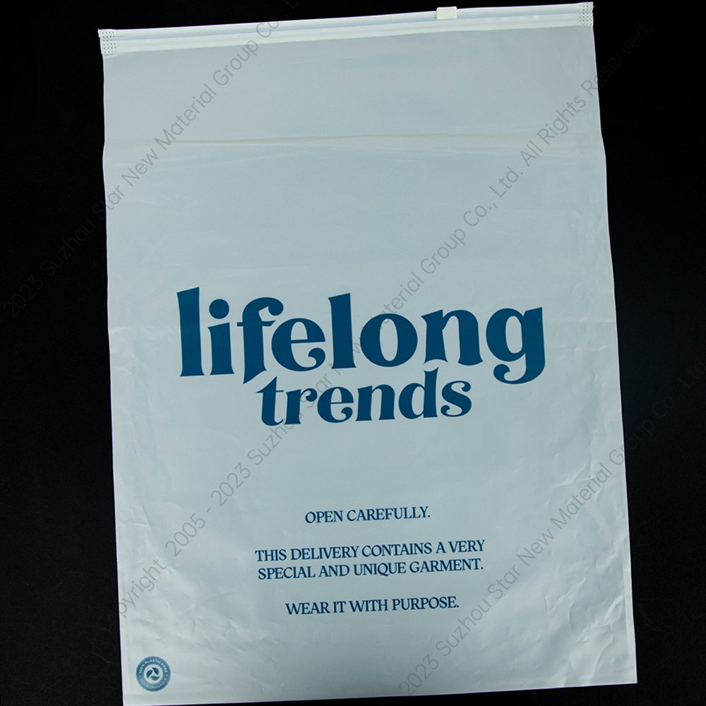 Customization Biodegradable Cornstarch Compostable Garment Packaging With Self Sealing Packaging Bag Clothing
