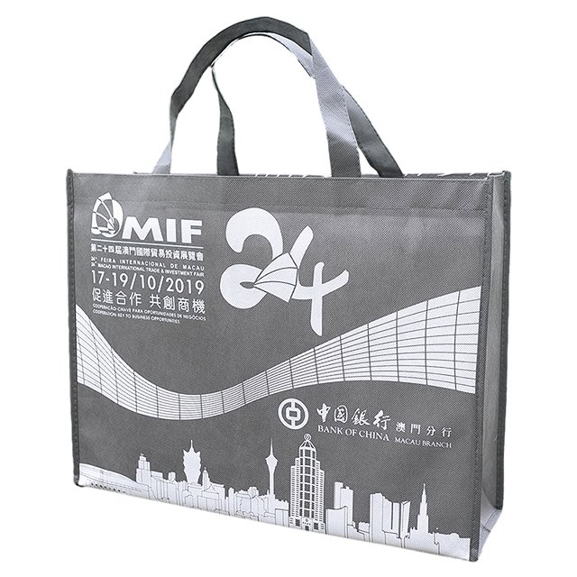 Custom printed gift bags represent shopping bags