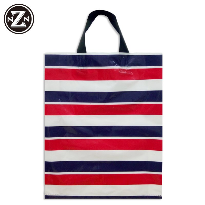 Biodegradable material custom logo printed white packing plastic bags manufacturing clothing shopping bags