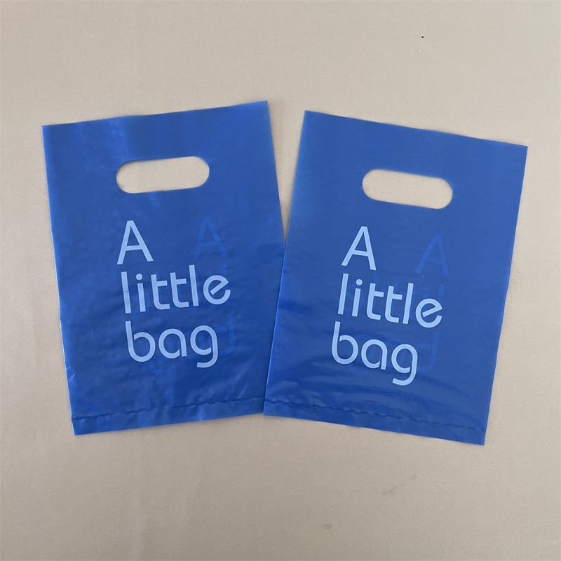 Manufacture Customized High Glossy Colorful Merchandise Multipurpose Biodegradable Die Cut Handles Plastic Shopping Bag
