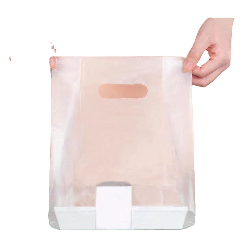 Manufacture Customized High Glossy Colorful Merchandise Multipurpose Biodegradable Die Cut Handles Plastic Shopping Bag