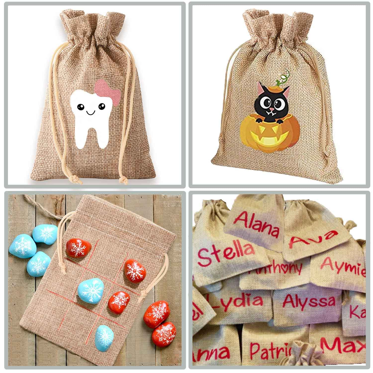 Hot Sales Custom Burlap Linen Eco Bags Packaging Sack Gift Wrapping Jewelry Pouches Small Jute Drawstring Bags With Custom Logo
