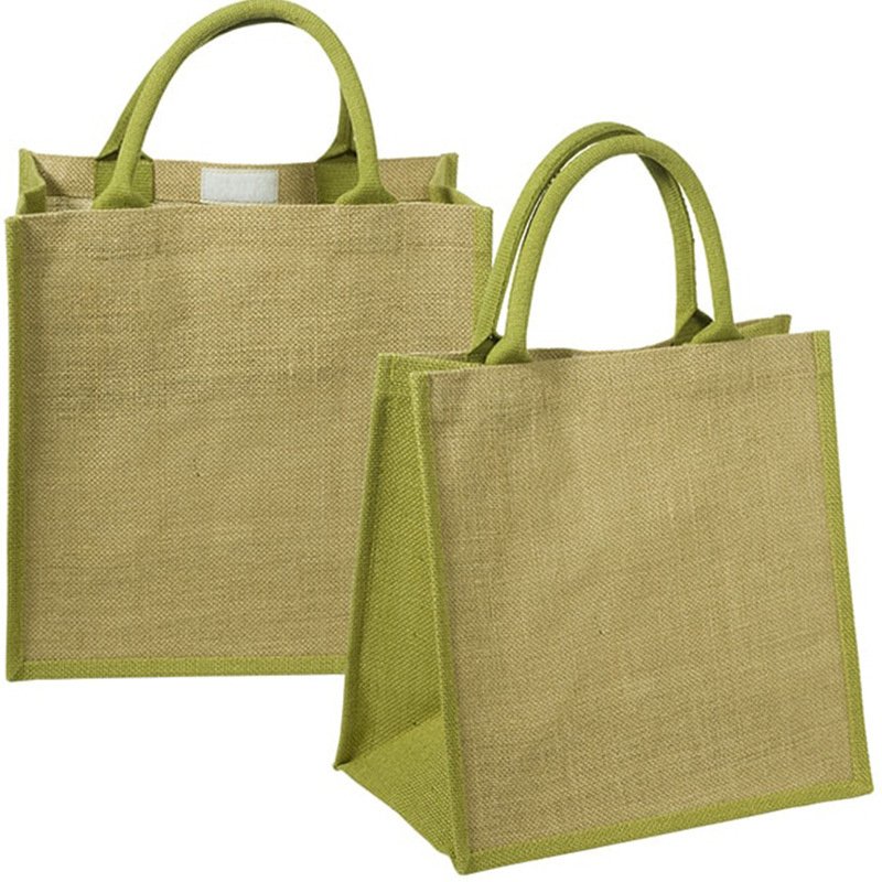 Exquisite environmentally friendly jute handbag promotion gift bag shopping bag customization logo