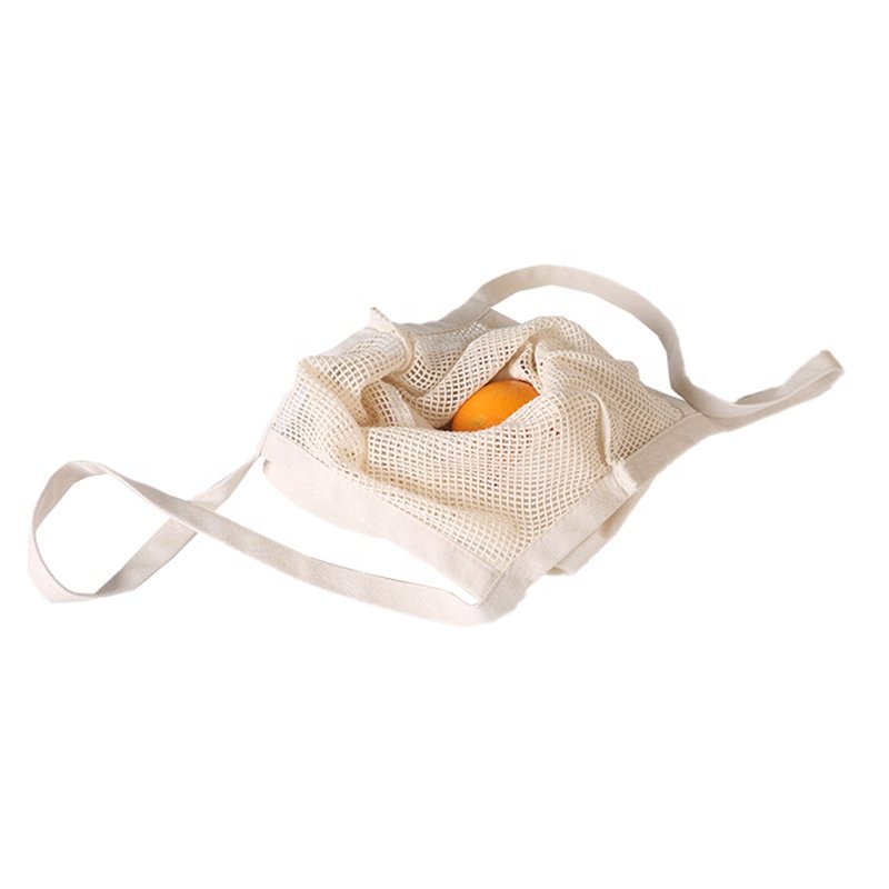 Reusable Customer Shopping Bags Mesh Net Cloth Bag For Packaging Vegetables Customised Supermarket Shopper