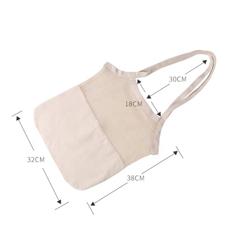 Reusable Customer Shopping Bags Mesh Net Cloth Bag For Packaging Vegetables Customised Supermarket Shopper