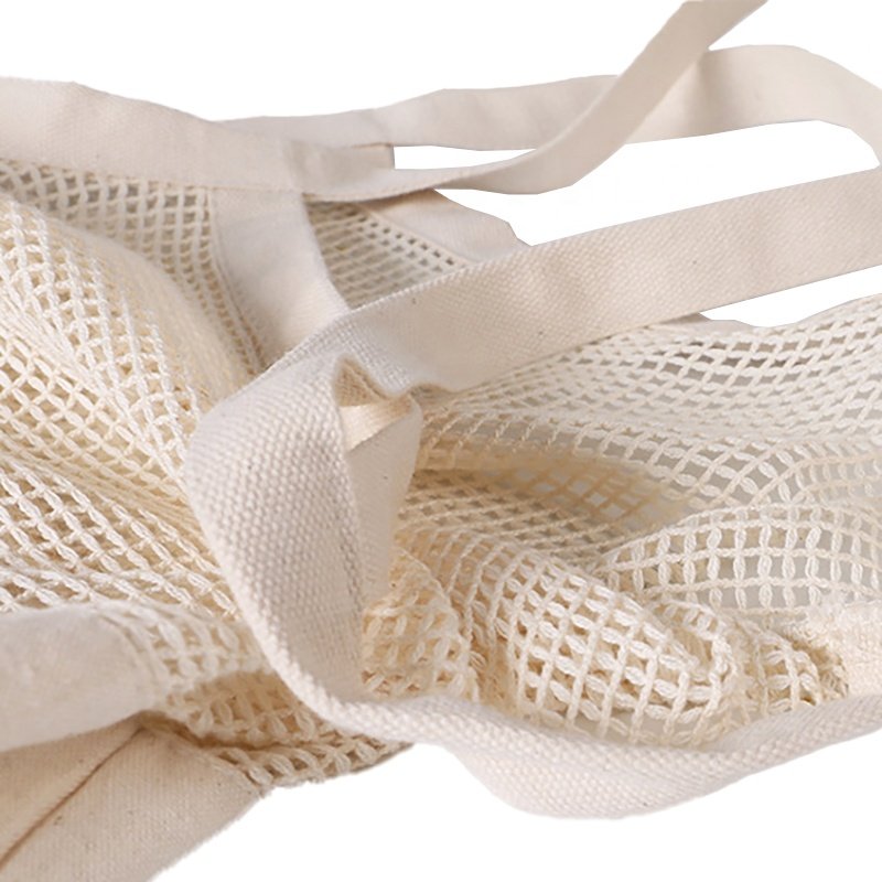 Reusable Customer Shopping Bags Mesh Net Cloth Bag For Packaging Vegetables Customised Supermarket Shopper