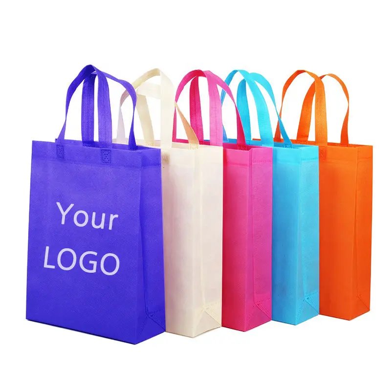 Cheap factory price recyclable shopping bags with non-woven stock small size plain bag accept print logo