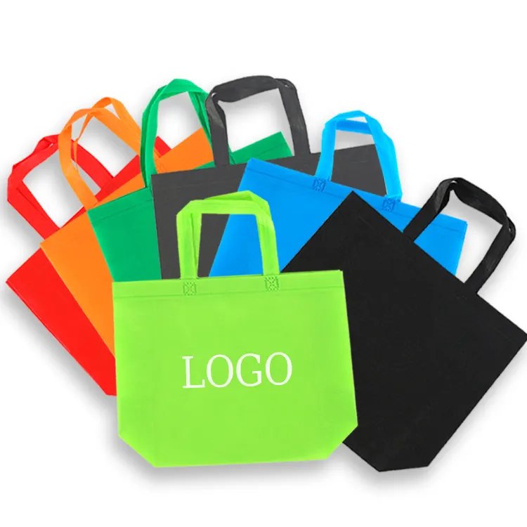 Cheap factory price recyclable shopping bags with non-woven stock small size plain bag accept print logo