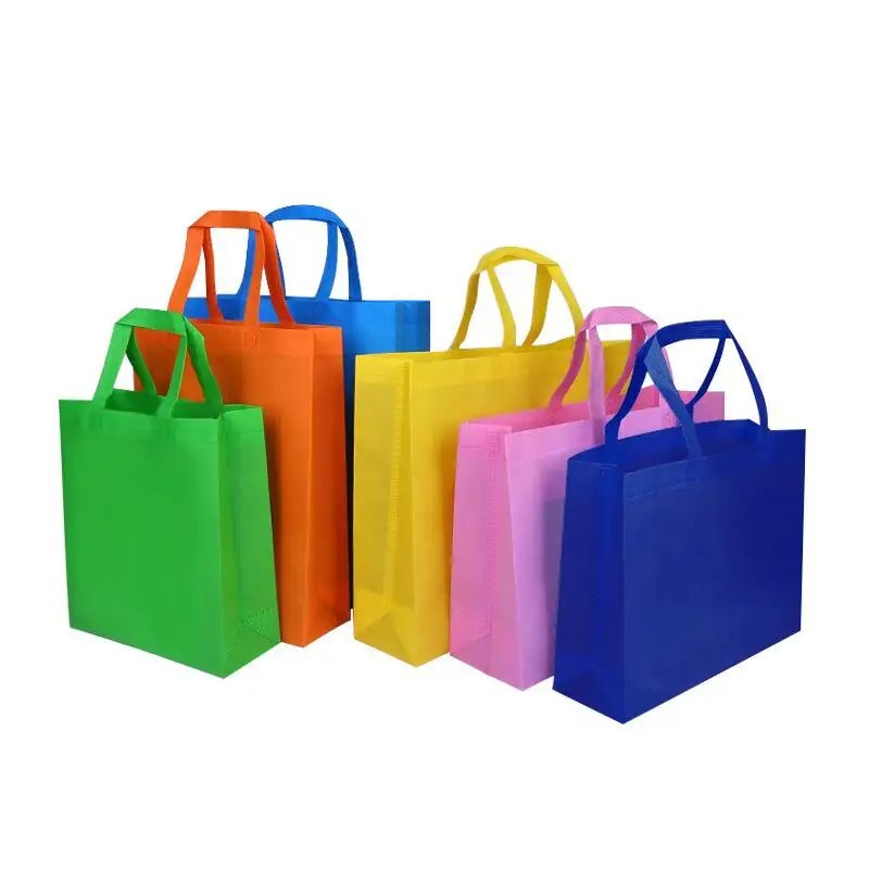 Cheap factory price recyclable shopping bags with non-woven stock small size plain bag accept print logo