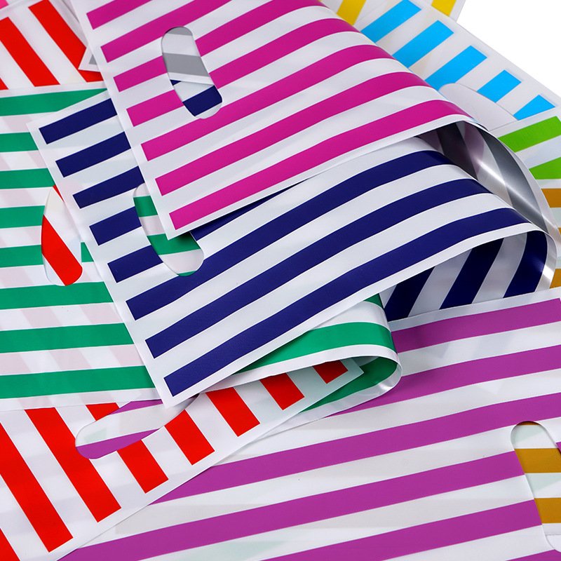 Cheap Custom Logo Printed High Quality Plastic Shopping Bags Boutique Clothing Shoes Packing Die Cut Handle Bag