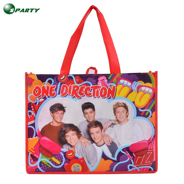 Custom Logo Size Tote PP Non Woven Shopping Bag laminated non woven Shopping Reusable Eco Tote Bag