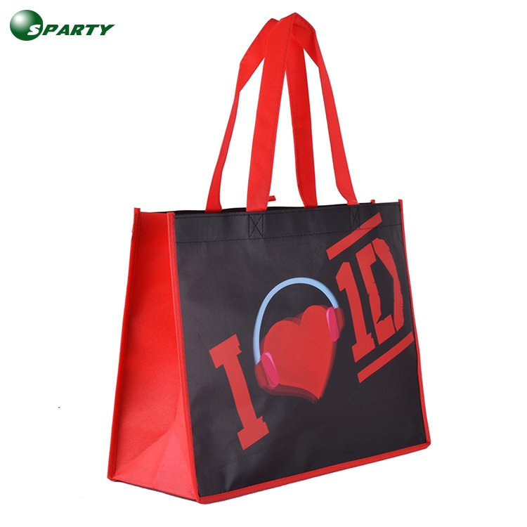 Custom Logo Size Tote PP Non Woven Shopping Bag laminated non woven Shopping Reusable Eco Tote Bag
