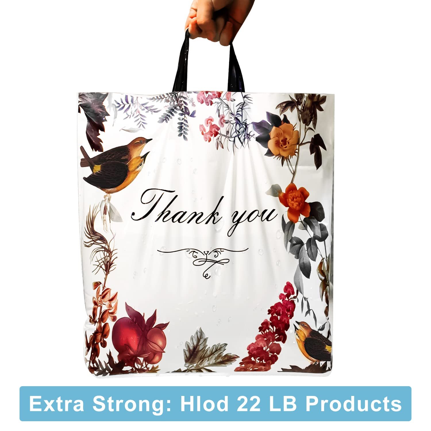 Eco-Friendly Multiple Sizes Reusable Plastic Die Cut Handle Shopping Bag with Loop Handle For Retail Boutique Merchandise Use