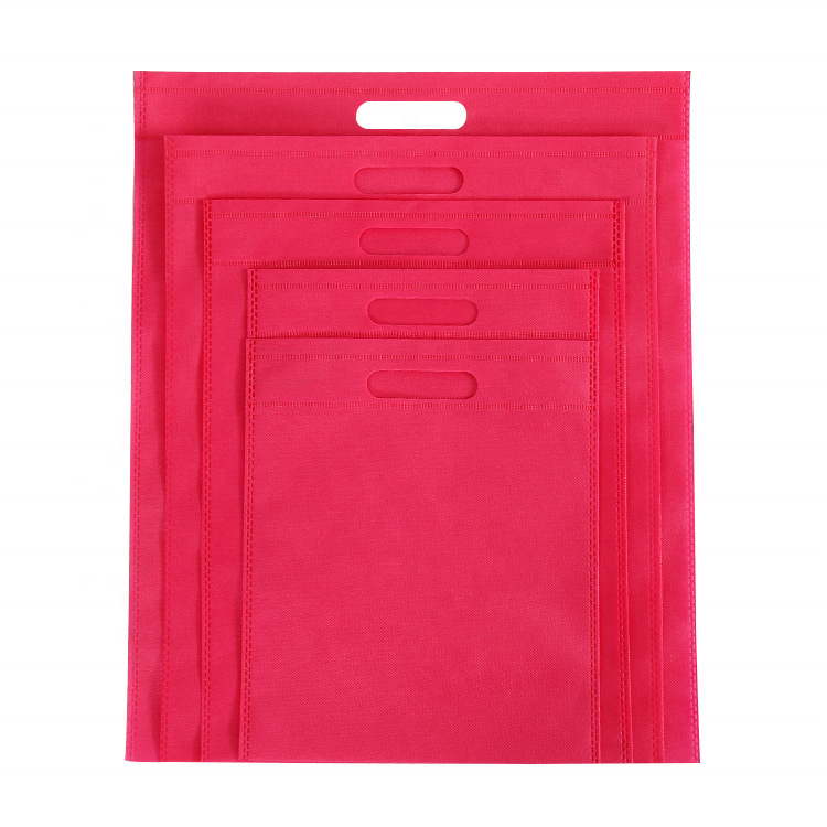 Eco Friendly Customized Promotional Shopping environmental D cut Non-Woven Fabric Bag