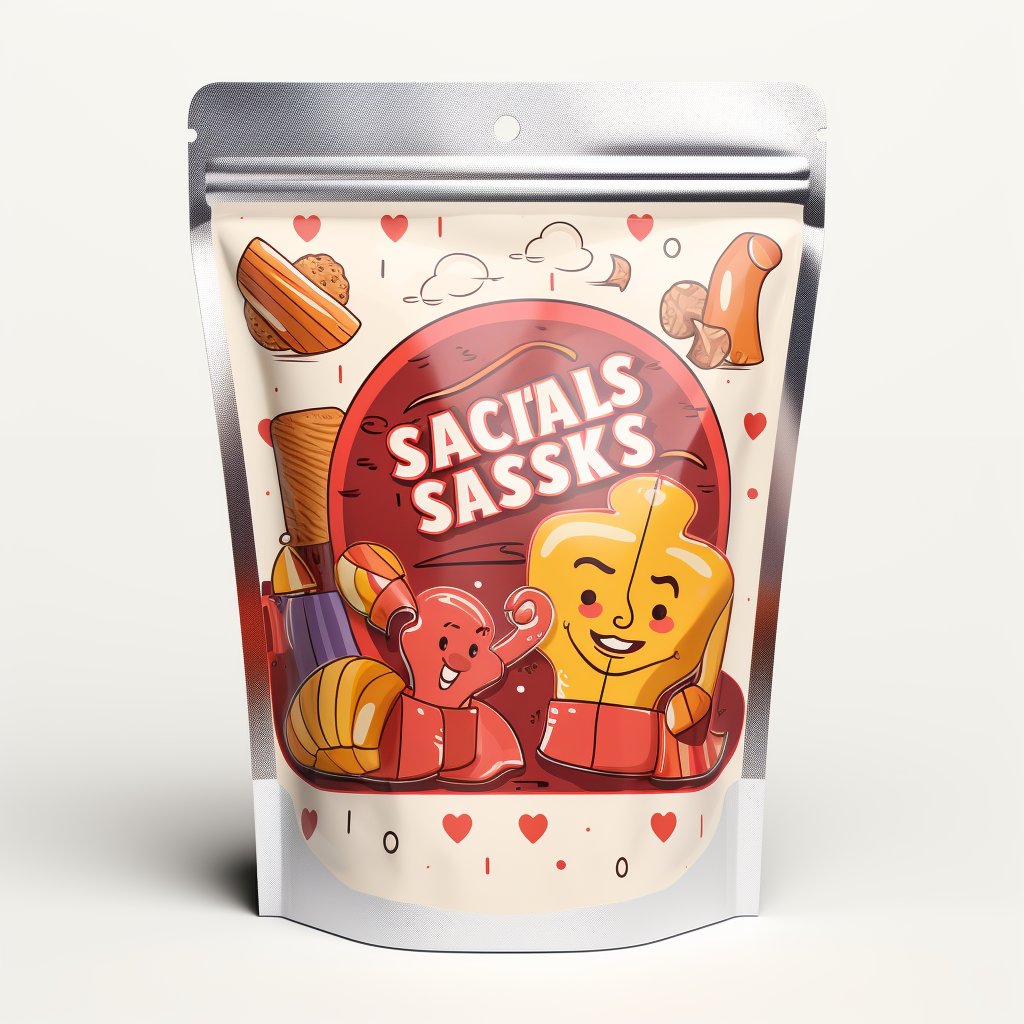 Custom Printed Zipper Packaging Bags Sweets Snacks Candy Ziplock Bags Food Packaging Stand Up Pouches