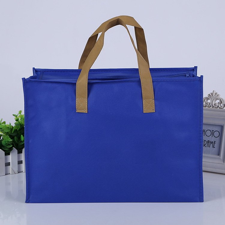 Wholesale Custom Logo Design Promotional Reusable PLA Non Woven Fabric Tote Shopping Bag with Zipper