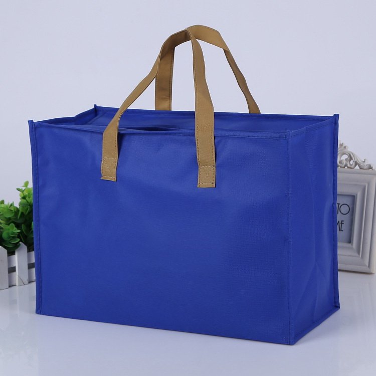 Wholesale Custom Logo Design Promotional Reusable PLA Non Woven Fabric Tote Shopping Bag with Zipper