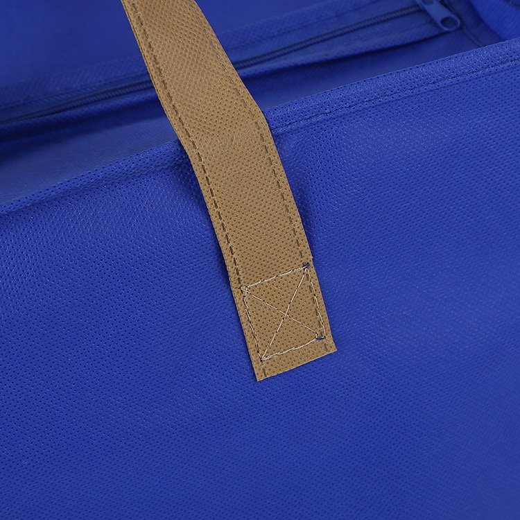 Wholesale Custom Logo Design Promotional Reusable PLA Non Woven Fabric Tote Shopping Bag with Zipper
