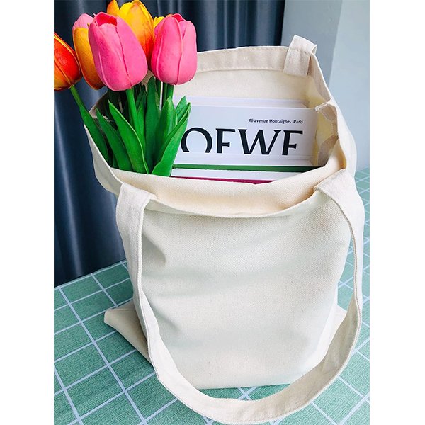 Custom Hot Sales canvas tote bag Printed Logo Cotton bag, Canvas Cotton Tote Bag with make you happy smile face printing