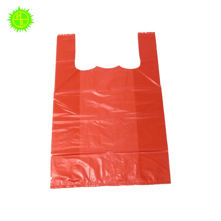 Clear PE plastic shopping bag OEM logo printing plastic bag