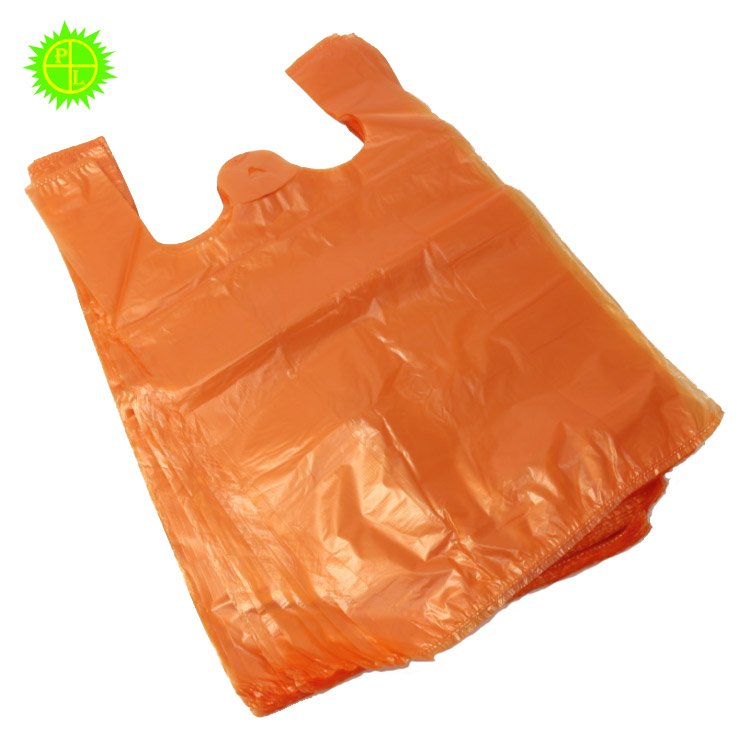 Clear PE plastic shopping bag OEM logo printing plastic bag
