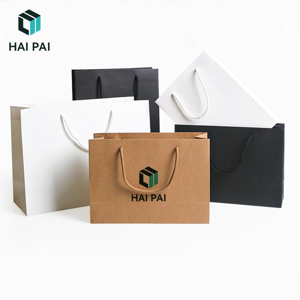 Custom Logo Printed Eco Paper Cloth Garment Perfume Packaging Gift Shopping Bag With Rope Handle