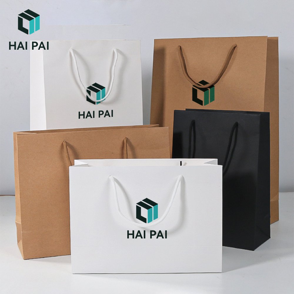 Custom Logo Printed Eco Paper Cloth Garment Perfume Packaging Gift Shopping Bag With Rope Handle
