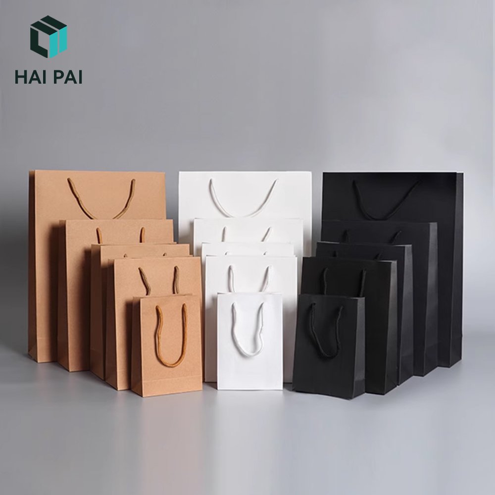 Custom Logo Printed Eco Paper Cloth Garment Perfume Packaging Gift Shopping Bag With Rope Handle
