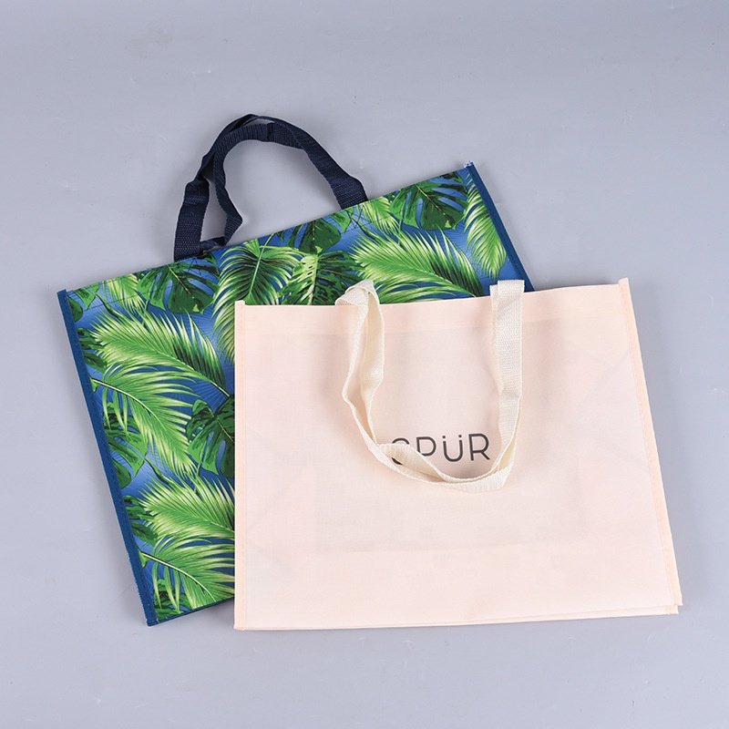 wholesale eco grocery laminated customized print non-woven bags shopping promotional non woven bag
