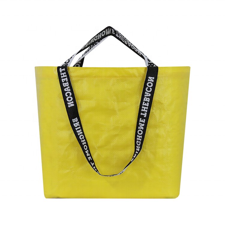 Top Sale Recycled Woven PP Shopping Bag, Custom Recycled Woven Tote Bag Reusable Grocery rPET Shopping Bag