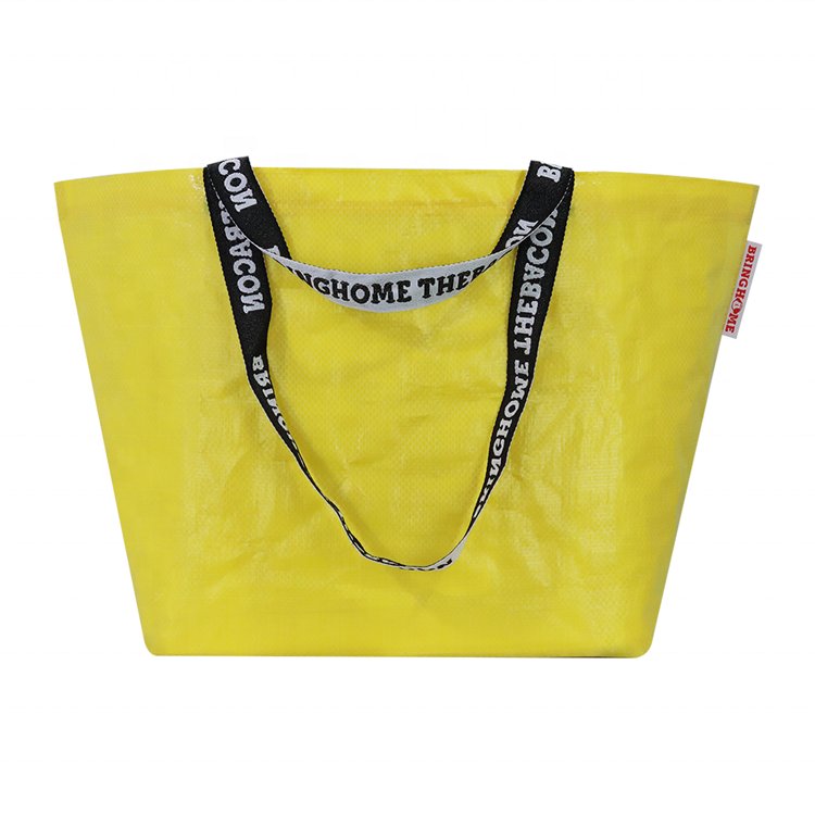 Top Sale Recycled Woven PP Shopping Bag, Custom Recycled Woven Tote Bag Reusable Grocery rPET Shopping Bag