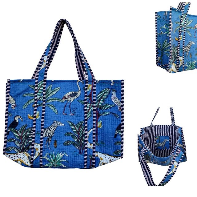 Shopping Bag, Shoulder Bag, Tote Bag, Travel Bags. Handmade Printed Grocery Shop Quilted Cotton Women Beautiful Printed Grocery