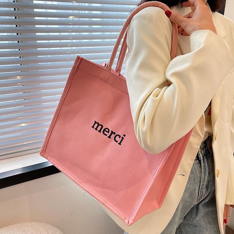 Eco Friendly Reusable Cotton Shopping Bag Canvas Plain Tote Bags With Logo For Women Shoulder Grocery