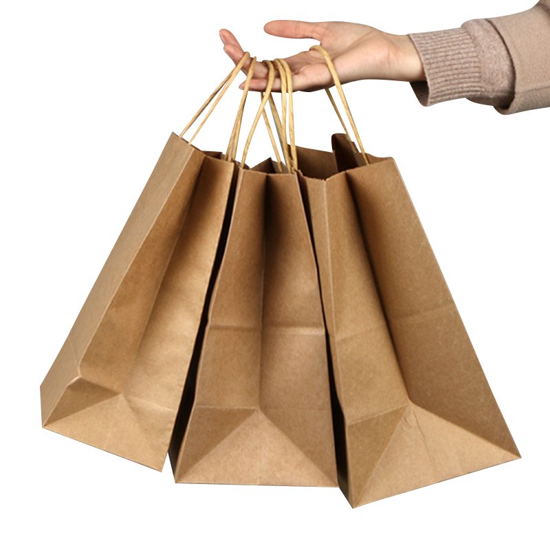 Luxury Package Paper Handle Paper Bag Kraft Paper Shopping Bag