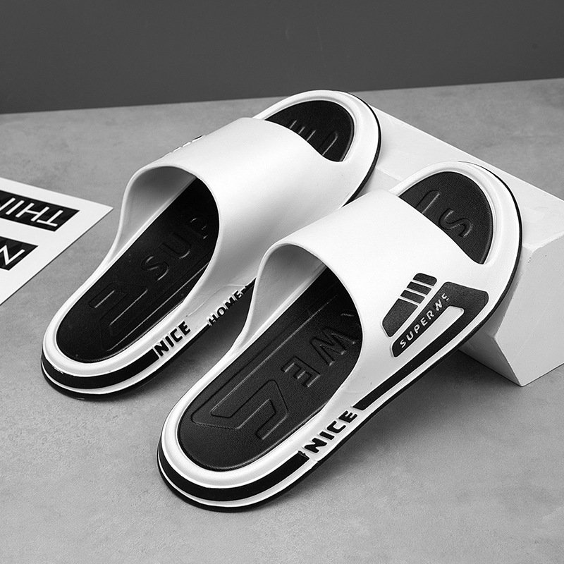 Wholesales Summer Fashion Men's Open Toe Non-Slip Slide Slippers Sandals,Breathable and Quick Drying Indoor & Outdoor Slippers
