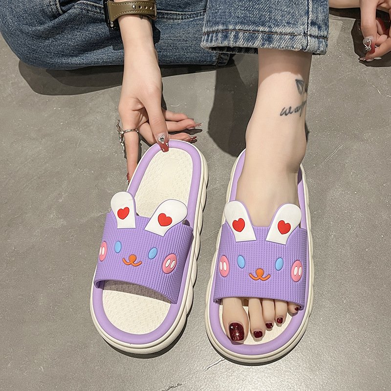 2023 New Style Wholesale EVA Foam Outdoor Summer Beach Casual Women Ladies Home Rabbit Slides Slippers For Women